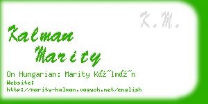 kalman marity business card